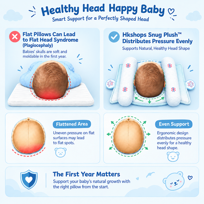 HKShops™ Baby Comfort Pillow | Soft Head & Neck Support